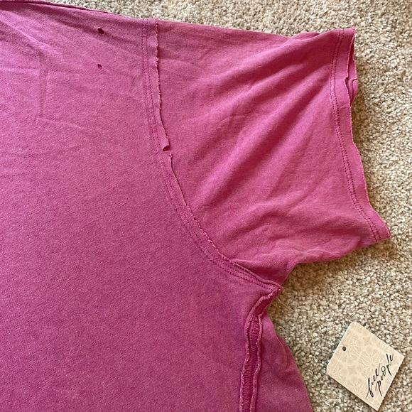 We the Free by Free People Dani Tee, Fuschia Fantastic, sz M - Picture 4 of 15